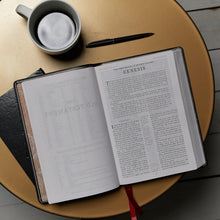 Load image into Gallery viewer, KJV Holy Bible, Giant Print Center-Column Reference Bible, Deluxe Black Leathersoft, 53,000 Cross References, Red Letter, Comfort Print: King James Version Imitation Leather – Large Print