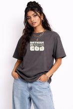 Load image into Gallery viewer, Nothing is Impossible with God – Graphic Crew Neck T-Shirt | Navy/Grey