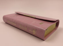 Load image into Gallery viewer, Telugu Trim-Line Bible – PU Pink Edition with Metal Buckle Flap (NAP)