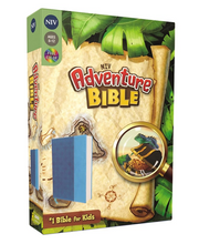 Load image into Gallery viewer, Adventure Bible: New International Version, Electric Blue / Ocean Blue, Italian Duo-Tone Imitation Leather – Illustrated
