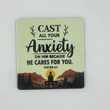 Load image into Gallery viewer, Glow in the Dark Resin Cast Plaque – Multi-Color Dye Print | Tabletop