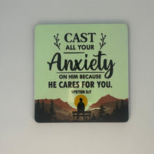 Load image into Gallery viewer, Glow in the Dark Resin Cast Plaque – Multi-Color Dye Print | Tabletop