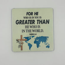 Load image into Gallery viewer, Glow in the Dark Resin Cast Plaque – Multi-Color Dye Print | Tabletop