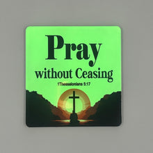 Load image into Gallery viewer, Glow in the Dark Resin Cast Plaque – Multi-Color Dye Print | Tabletop