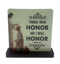 Load image into Gallery viewer, Glow in the Dark Resin Cast Plaque – Multi-Color Dye Print | Tabletop