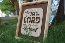 Load image into Gallery viewer, Laser Engraved Wood Frame – 12x12 Inch | Rustic Wall Art with Precision Detailing