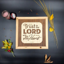 Load image into Gallery viewer, Laser Engraved Wood Frame – 12x12 Inch | Rustic Wall Art with Precision Detailing