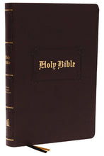 Load image into Gallery viewer, KJV Holy Bible Large Print Center-Column Reference Bible, Brown Leathersoft with Thumb Indexing, 53,000 Cross References, Red Letter, Comfort Print: Reference Bible, Red Letter, Comfort Print Imitation Leather – Large Print