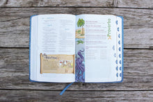 Load image into Gallery viewer, Niv, Adventure Bible, Leathersoft, Blue, Full Color, Thumb Indexed Tabs Imitation Leather