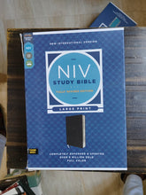 Load image into Gallery viewer, Clearance sale 2024! NIV Study Bible: New International Version, Black Bonded Leather, Red Letter, Comfort Print (NIV Study Bible, Fully Revised Edition) Bonded Leather – Large Print,
