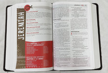Load image into Gallery viewer, Clearance sale! The Jesus Bible: New International Version Italian Duo-Tone, Chocolate/Red, Discover Jesus in Every Book of the Bible; Ribbon Marker Imitation Leather – Import,