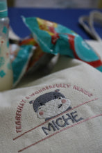 Load image into Gallery viewer, "Fearfully and Wonderfully Made" Kids Tote Bags | Customisable with your child's name in multi-color embroidery