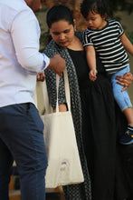 Load image into Gallery viewer, "Fearfully and Wonderfully Made" Kids Tote Bags | Customisable with your child's name in multi-color embroidery