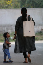 Load image into Gallery viewer, "Fearfully and Wonderfully Made" Kids Tote Bags | Customisable with your child's name in multi-color embroidery