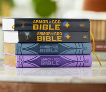 Load image into Gallery viewer, Armor of God Bible: New King James Version, Purple, Leathersoft, Red Letter, Comfort Print Imitation Leather