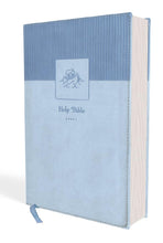 Load image into Gallery viewer, NIV, Baby Gift Bible, Holy Bible, Leathersoft, Blue, Red Letter, Comfort Print: Keepsake Edition Leather Bound