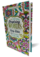 Load image into Gallery viewer, Holy Bible: New International Version Inspiring Words, NIV, 52 Verses to Color Hardcover