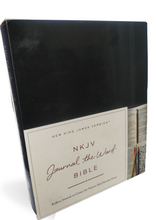 Load image into Gallery viewer, NKJV, Journal the Word Bible, Hardcover, Black, Red Letter Edition: Reflect, Journal, or Create Art Next to Your Favorite Verses Hardcover
