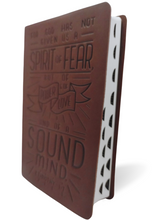 Load image into Gallery viewer, NKJV, Personal Size Reference Bible, Verse Art Cover Collection, Genuine Leather, Brown, Red Letter, Comfort Print: Holy Bible, New King James Version Leather Bound. Simple / Thumb Indexed.