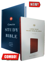 Load image into Gallery viewer, ESV Combo Pack Concise Study and Value Thinline Bible, English Standard Version, Imitation Leather & Hardcover – Import