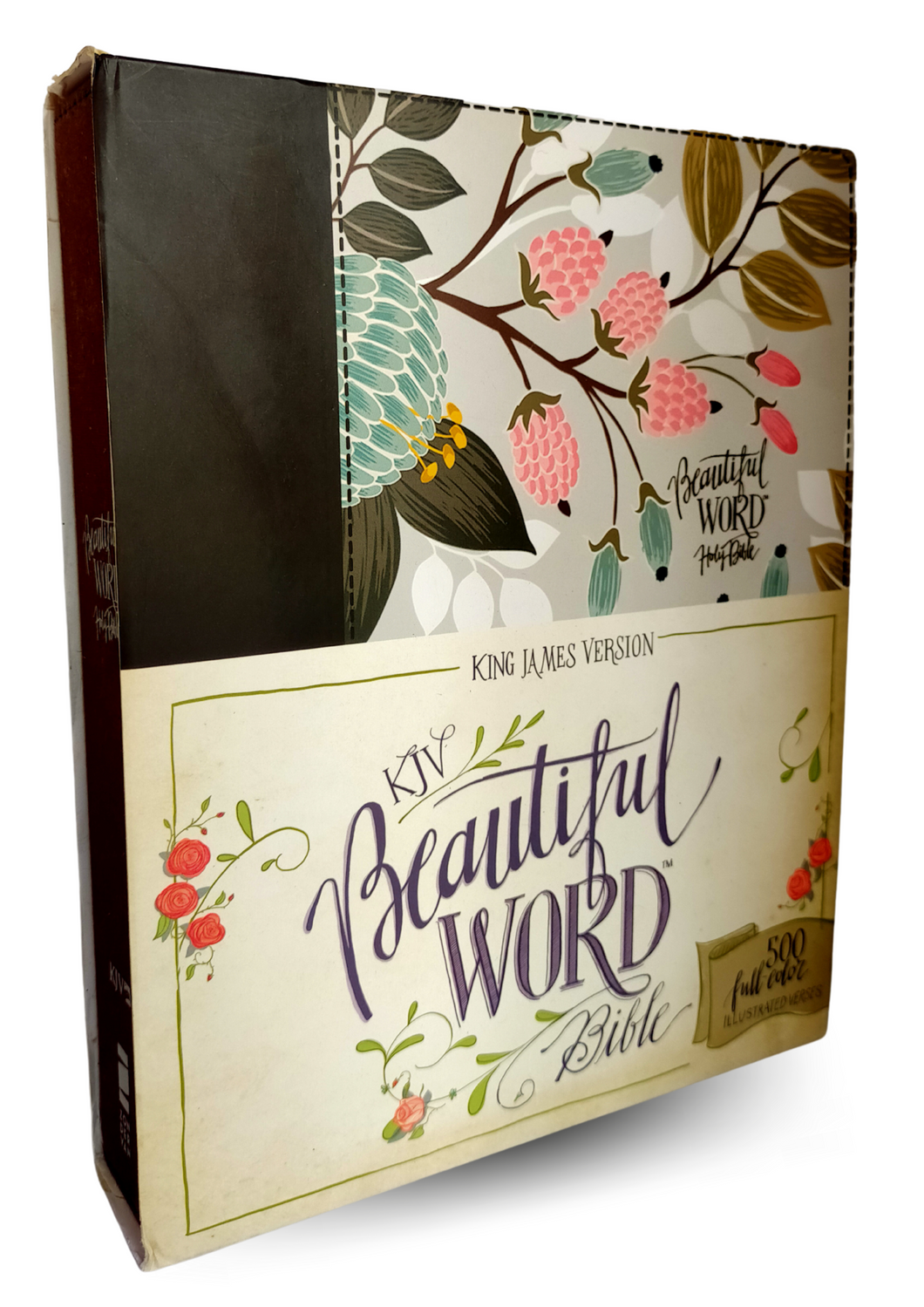 KJV, Beautiful Word Bible, Cloth over Board, Multi-color Floral, Red Letter Edition: 500 Full-Color Illustrated Verses Hardcover