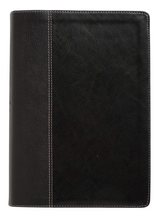 Load image into Gallery viewer, NLT Illustrated Study Bible Tutone Black/Onyx Imitation Leather