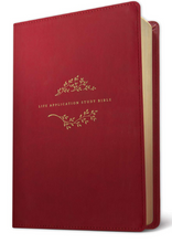 Load image into Gallery viewer, NIV Life Application Study Bible, Third Edition (LeatherLike, Berry) Tyndale NIV Bible with Updated Notes and Features, Full Text New International Version