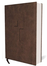 Load image into Gallery viewer, The Jesus Bible: New International Version, Brown, Leather soft: Sixty-Six Books. One Story. All About One Name. Imitation Leather