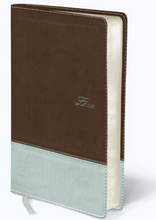 Load image into Gallery viewer, NIV Couples' Devotional Bible, Italian Duo-Tone, Chocolate/Silver