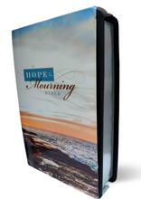 Load image into Gallery viewer, NIV HOPE IN THE MOURNING BIBLE CHARCOAL LS Leather Bound.