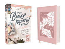 Load image into Gallery viewer, The Busy Mom's Bible: Niv, Pink, Red Letter, Comfort Print: Daily Inspiration Even If You Only Have One Minute . Imitation Leather