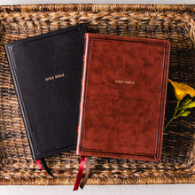 Load image into Gallery viewer, NKJV Holy Bible, Giant Print Thinline Bible, Black Leathersoft, Thumb Indexed, Red Letter, Comfort Print: New King James Version: Holy Bible, Imitation Leather – Large Print