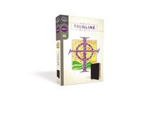 Load image into Gallery viewer, NRSV, Thinline Bible, Bonded Leather, Black, Comfort Print Bonded Leather