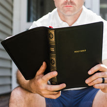 Load image into Gallery viewer, NKJV Holy Bible, Giant Print Thinline Bible, Black Leathersoft, Thumb Indexed, Red Letter, Comfort Print: New King James Version: Holy Bible, Imitation Leather – Large Print
