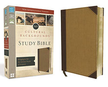 Load image into Gallery viewer, NIV, Cultural Backgrounds Study Bible, Imitation Leather, Tan, Red Letter Edition: Bringing to Life the Ancient World of Scripture Imitation Leather