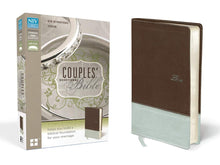 Load image into Gallery viewer, NIV Couples' Devotional Bible, Italian Duo-Tone, Chocolate/Silver