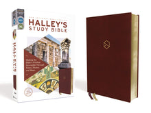 Load image into Gallery viewer, Niv, Halley&#39;s Study Bible, Leathersoft, Burgundy, Red Letter Edition, Comfort Print: Making the Bible&#39;s Wisdom Accessible Through Notes, Photos, and Maps

