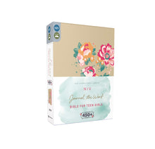 Load image into Gallery viewer, NIV, Journal the Word Bible for Teen Girls, Leathersoft over Board, Gold/Floral, Red Letter: Includes Over 450 Journaling Prompts! Hardcover