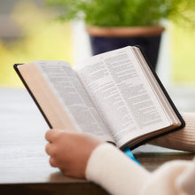 Load image into Gallery viewer, Holy Bible: King James Version, Black, Genuine Leather, Compact, Comfort Print