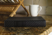 Load image into Gallery viewer, Niv, Compact Center-Column Reference Bible, Leathersoft, Black, Red Letter, Thumb Indexed, Comfort Print: New International Version, Black, Two Satin Ribbon Markers, Full-Color Maps