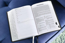 Load image into Gallery viewer, Niv, Compact Center-Column Reference Bible, Leathersoft, Black, Red Letter, Thumb Indexed, Comfort Print: New International Version, Black, Two Satin Ribbon Markers, Full-Color Maps