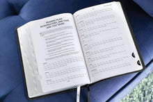 Load image into Gallery viewer, Niv, Compact Center-Column Reference Bible, Leathersoft, Black, Red Letter, Thumb Indexed, Comfort Print: New International Version, Black, Two Satin Ribbon Markers, Full-Color Maps