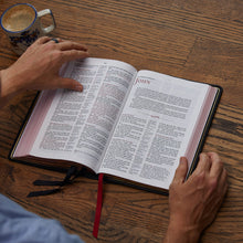 Load image into Gallery viewer, NKJV, Reference Bible, Classic Verse-by-Verse, Center-Column, Leathersoft, Black, Red Letter, Comfort Print: Holy Bible, New King James Version Imitation Leather