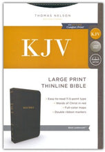 Load image into Gallery viewer, KJV, Thinline Bible, Large Print, Leathersoft, Black, Red Letter, Comfort Print: Holy Bible, King James Version Imitation Leather – Import,