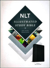 Load image into Gallery viewer, NLT Illustrated Study Bible Tutone Black/Onyx Imitation Leather