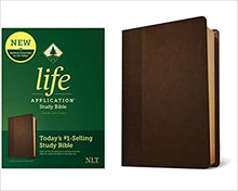 Load image into Gallery viewer, NLT Life Application Study Bible, Third Edition (Leatherlike, Dark Brown/Brown) Imitation Leather