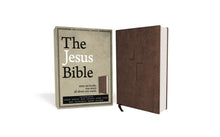 Load image into Gallery viewer, The Jesus Bible: New International Version, Brown, Leather soft: Sixty-Six Books. One Story. All About One Name. Imitation Leather