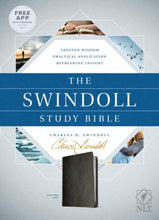 Load image into Gallery viewer, The Swindoll Study Bible NLT Imitation Leather – Import, Tyndale (Leather Like, Black)