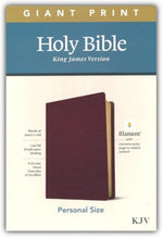 Load image into Gallery viewer, KJV Personal Size Giant Print Bible, Filament Edition, Brown Leather Bound (Red Letter, Genuine Leather, Burgundy)
