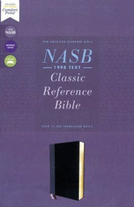 NASB, Classic Reference Bible, Leathersoft, Black, Red Letter, 1995 Text, Comfort Print Imitation Leather – Illustrated